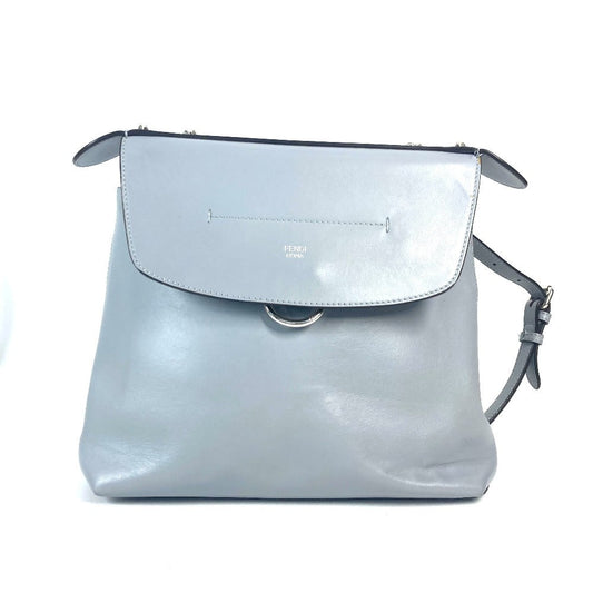 FENDI Backpack 8BZ042 leather blue to school Women Used Authentic
