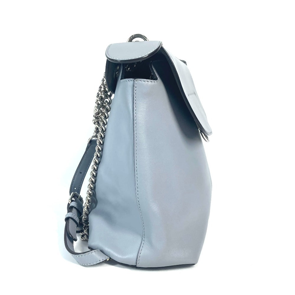 FENDI Backpack 8BZ042 leather blue to school Women Used Authentic