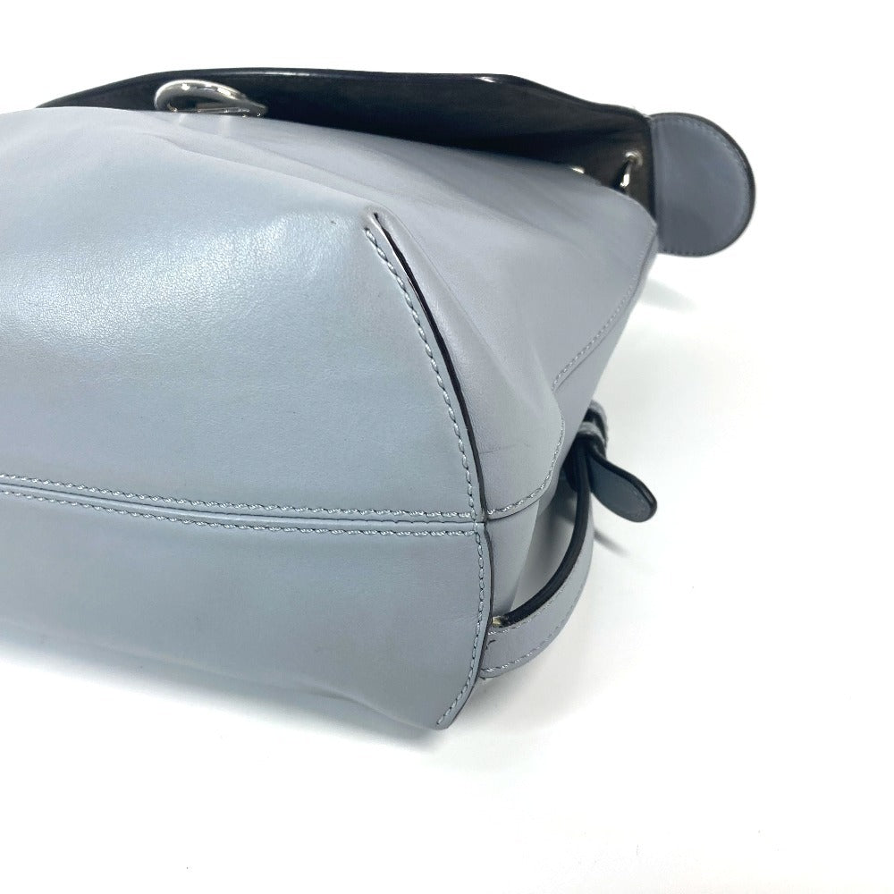 FENDI Backpack 8BZ042 leather blue to school Women Used Authentic