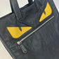 FENDI Tote Bag 7VA367 Nylon black Monster Bugs mens Used Authentic