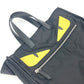 FENDI Tote Bag 7VA367 Nylon black Monster Bugs mens Used Authentic