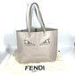 FENDI Tote Bag leather Greige type monster unisex(Unisex) Used Authentic