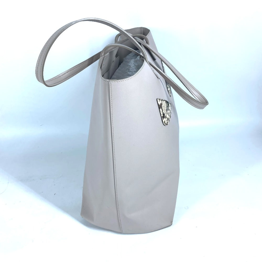FENDI Tote Bag leather Greige type monster unisex(Unisex) Used Authentic