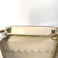 FENDI Shoulder Bag 8BT283 leather beige Multi studs Canai Women Used Authentic