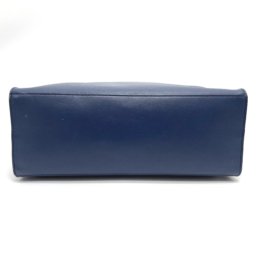 FENDI Business bag 7VA400 leather Navy 2 type handle Briefcase mens Used Authentic