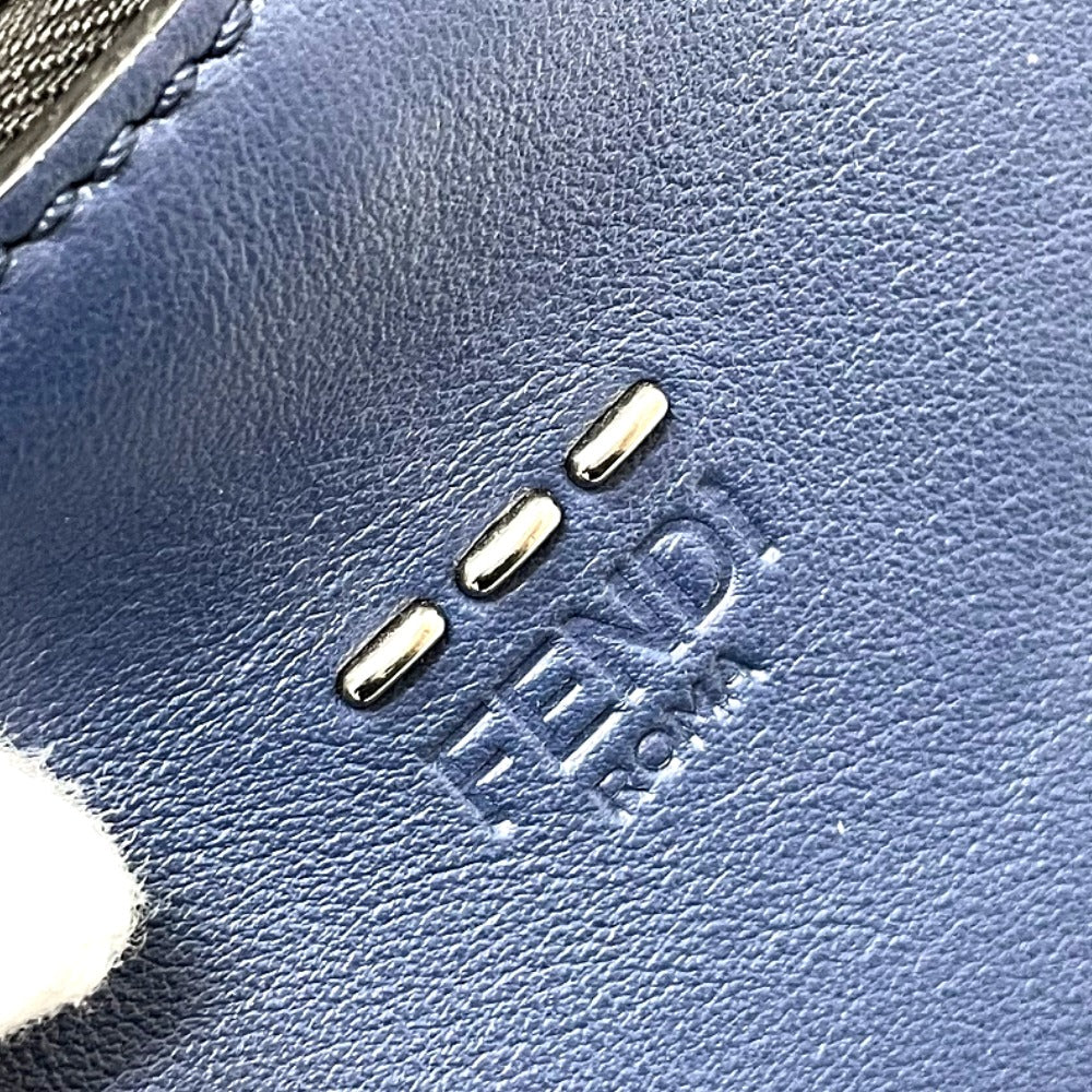 FENDI Business bag 7VA400 leather Navy 2 type handle Briefcase mens Used Authentic