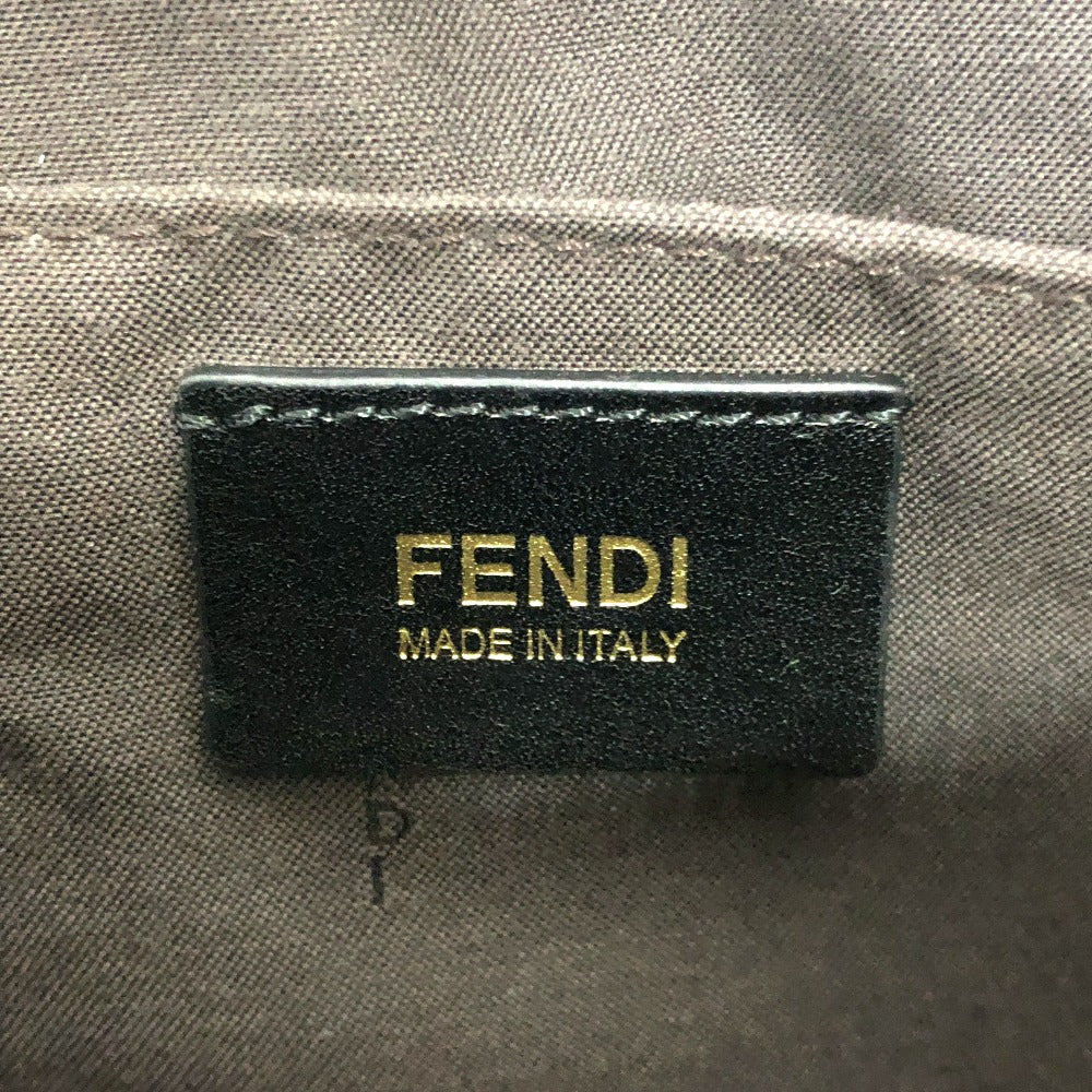 FENDI Business bag 8BT177 leather black Zip It mens Used Authentic