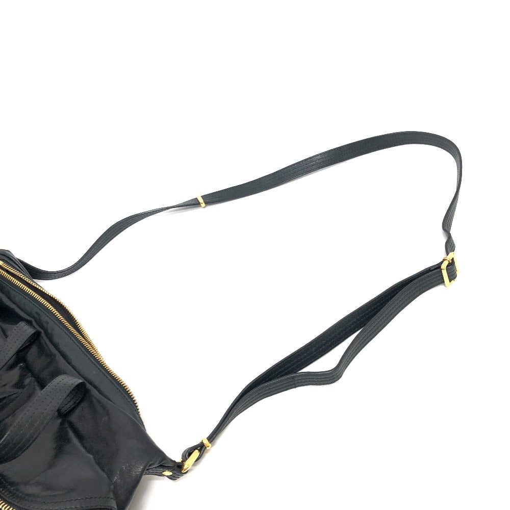 FENDI Business bag 8BT177 leather black Zip It mens Used Authentic