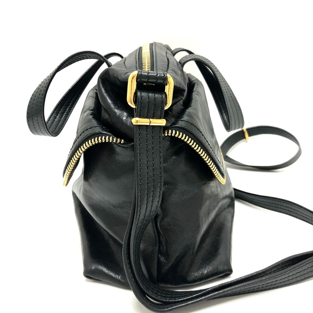 FENDI Business bag 8BT177 leather black Zip It mens Used Authentic