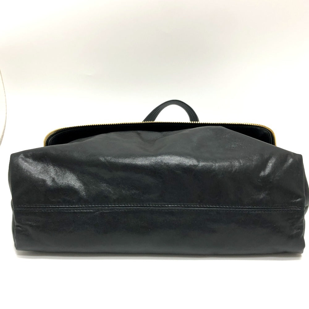 FENDI Business bag 8BT177 leather black Zip It mens Used Authentic