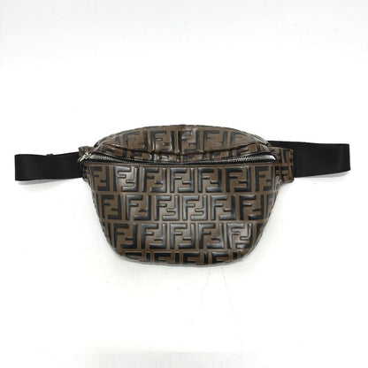 FENDI Sling bag 7VA434 leather Brown Bag Cross Sling Bag Shoulder Bag Zucca mens Used Authentic