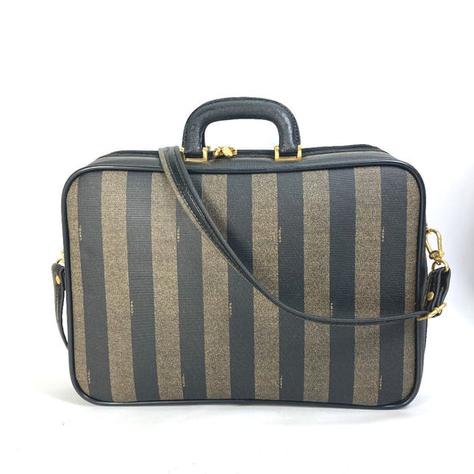 FENDI Business bag PVC / Leather Brown Pecan Handbag Shoulder Bag mens Used Authentic