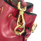FENDI Shoulder Bag 8BS010 leather Red FFMetal Drawstring Bucket Mini Montresor Women Used Authentic