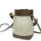 FENDI Shoulder Bag 8BS010 leather Brown FF Logo Mini Mon Tresor Women Used Authentic