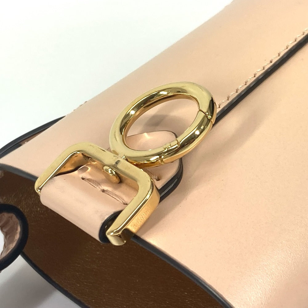 FENDI Shoulder Bag 7AR972 leather beige logo bottle holder