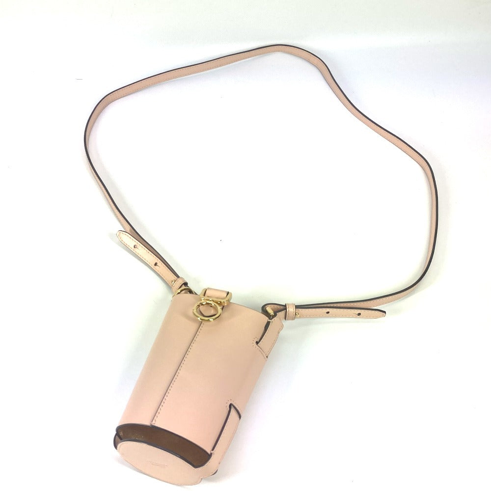 FENDI Shoulder Bag 7AR972 leather beige logo bottle holder