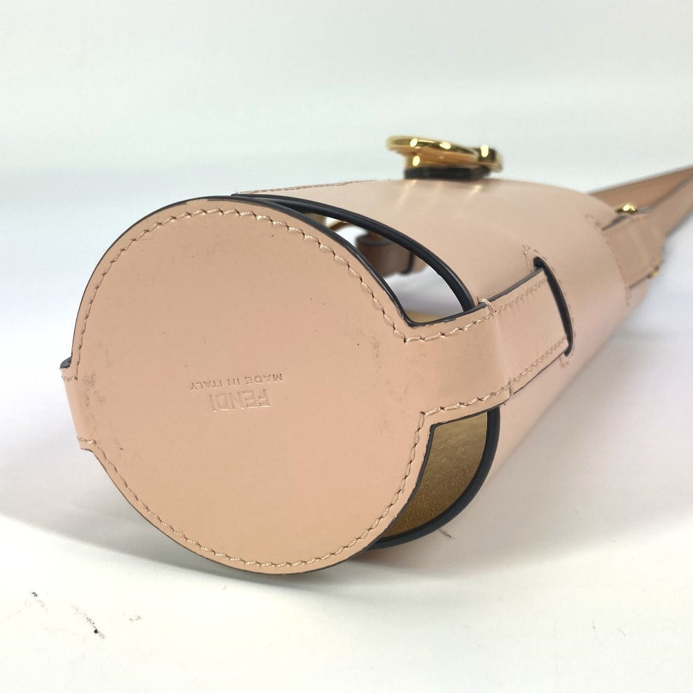 FENDI Shoulder Bag 7AR972 leather beige logo bottle holder