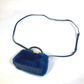FENDI Handbag Fake fur / leather blue Crossbody Micro peek-a-boo