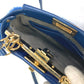 FENDI Handbag Fake fur / leather blue Crossbody Micro peek-a-boo