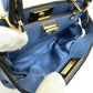 FENDI Shoulder Bag 7AS294 leather blue nano peekaboo