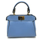FENDI Shoulder Bag 7AS294 leather blue nano peekaboo
