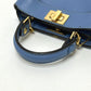 FENDI Shoulder Bag 7AS294 leather blue nano peekaboo