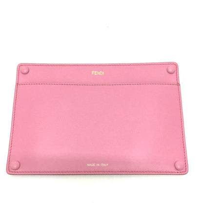 FENDI Pouch 7AR907 leather pink Peek-a-boo bag-in Women Used Authentic
