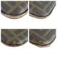 FENDI Shoulder Bag PVC Brown Gold Metal Crossbody Shoulder Bag Messenger Bag Zucca Pattern Women Used Authentic