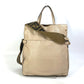 FENDI Shoulder Bag 8BT303 Leather / suede beige Zucca handbag FLIP flip large FF logo strap Women Used Authentic
