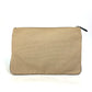 FENDI Clutch bag canvas beige Pouch logo Women Used Authentic