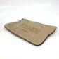 FENDI Clutch bag canvas beige Pouch logo Women Used Authentic