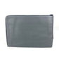 FENDI Clutch bag 7M0237 leather gray Zip mens Used Authentic