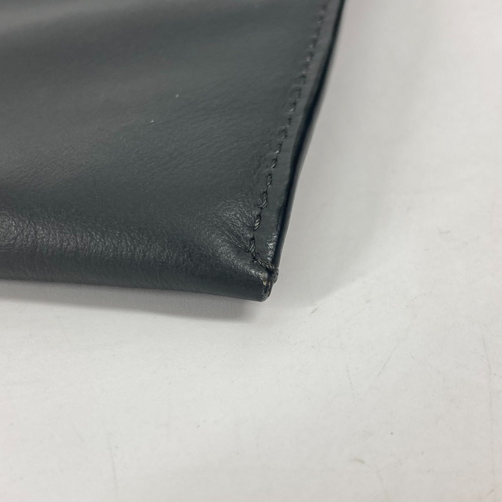 FENDI Clutch bag 7M0237 leather gray Zip mens Used Authentic