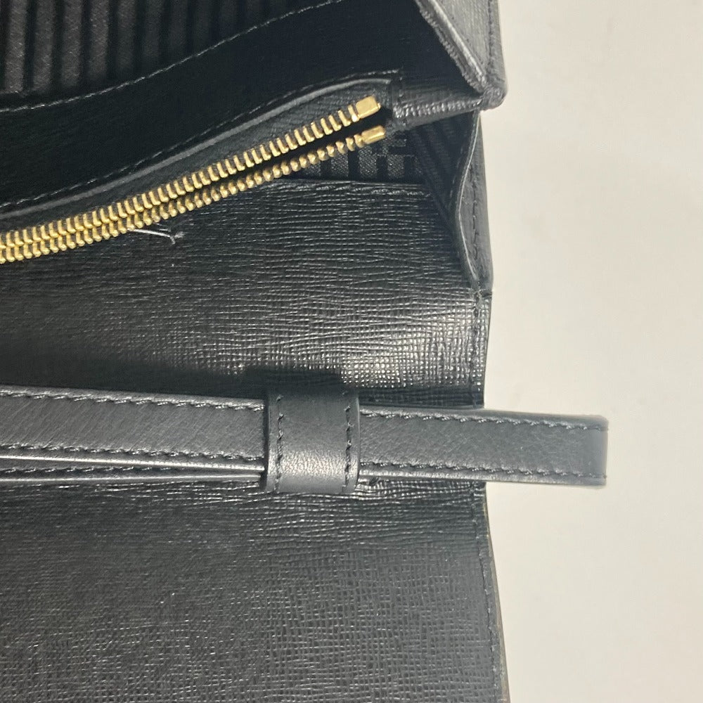 FENDI Clutch bag 8M0312 leather black flap To joule mens Used Authentic