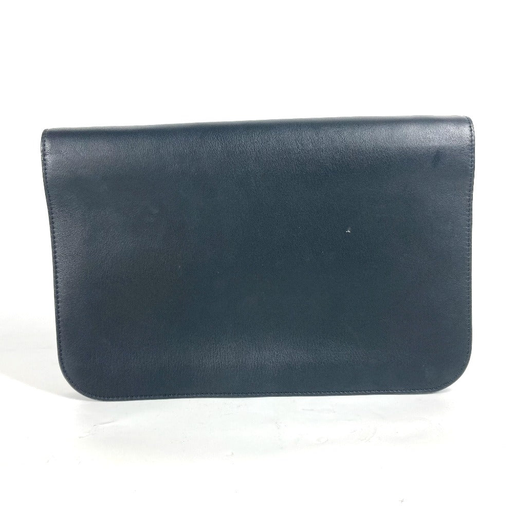 FENDI Clutch bag 8M0312 leather black flap To joule mens Used Authentic