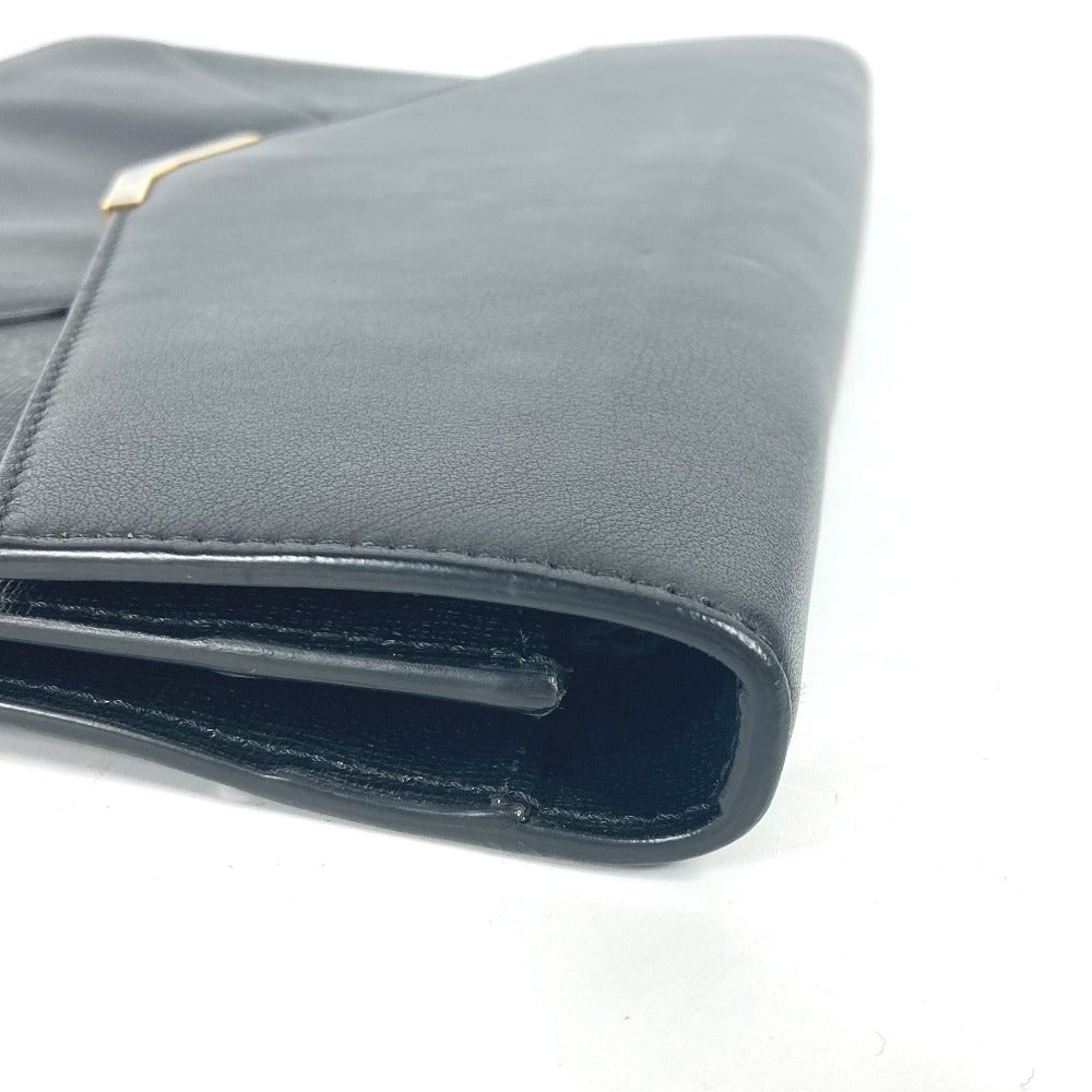 FENDI Clutch bag 8M0312 leather black flap To joule mens Used Authentic