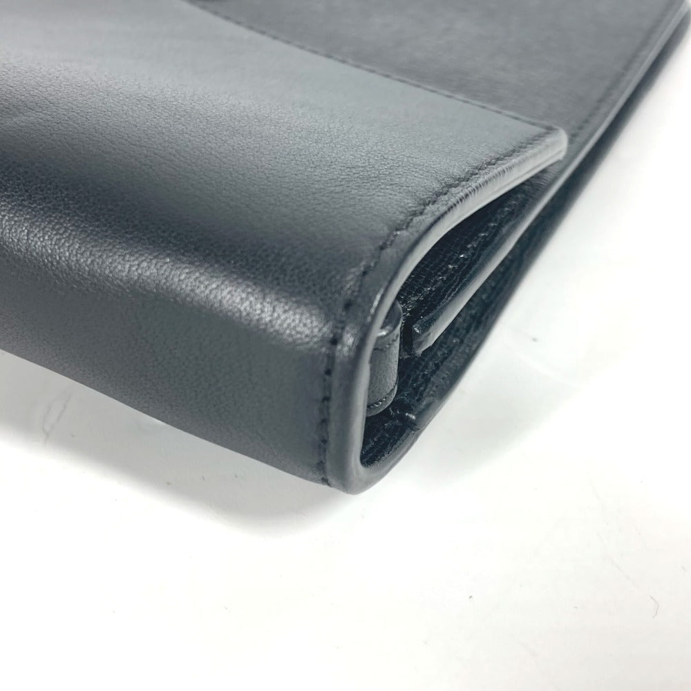 FENDI Clutch bag 8M0312 leather black flap To joule mens Used Authentic