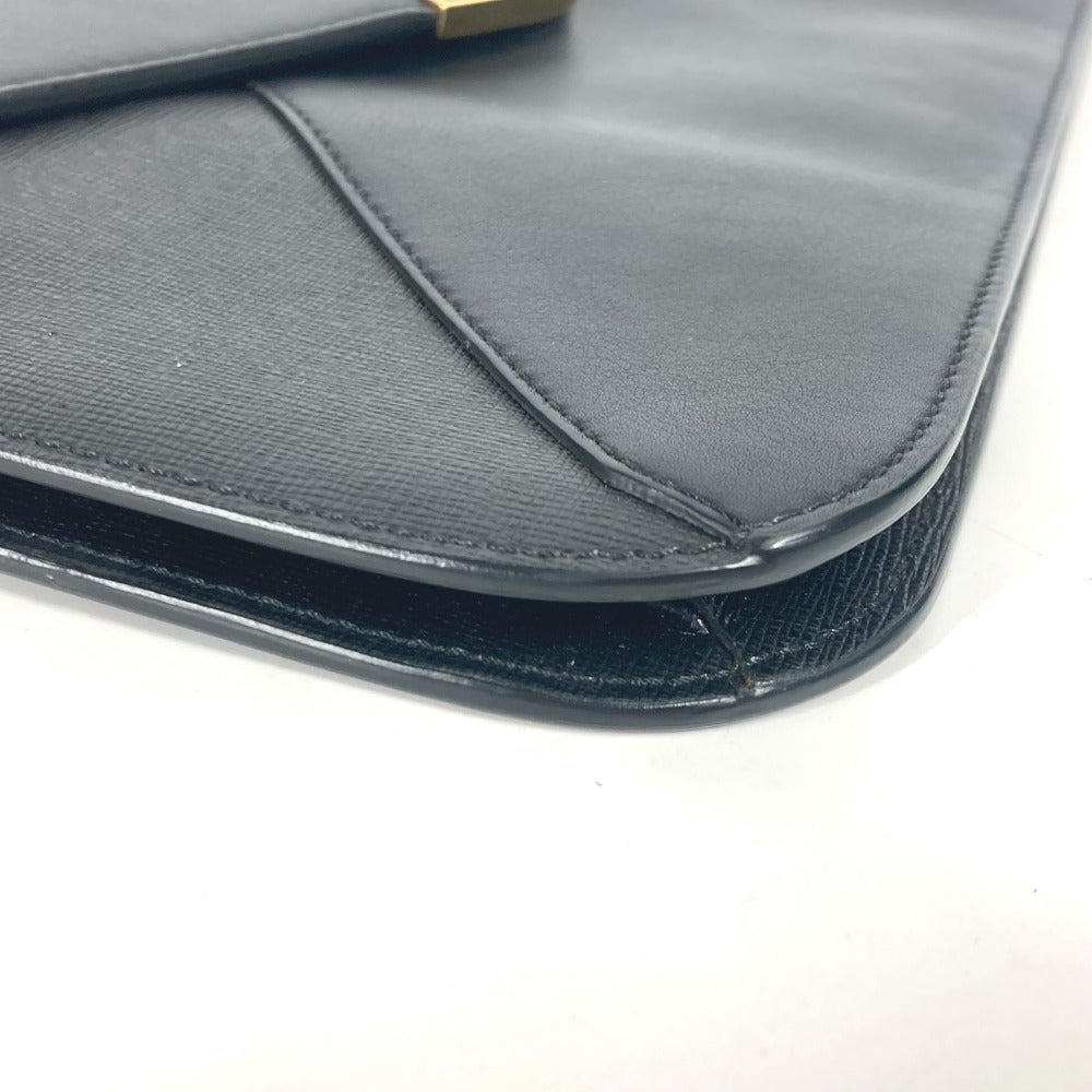 FENDI Clutch bag 8M0312 leather black flap To joule mens Used Authentic