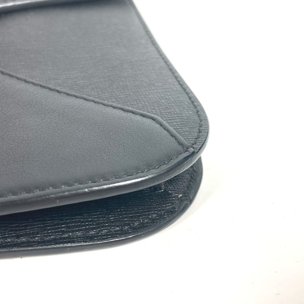 FENDI Clutch bag 8M0312 leather black flap To joule mens Used Authentic