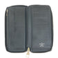 LOUIS VUITTON Long Wallet Purse M30503 leather Ardoise Black SilverMetal Long Wallet Purse Zip Around Round Zip Taiga Zippy Wallet Vertical mens Used Authentic