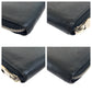 LOUIS VUITTON Long Wallet Purse M30503 leather Ardoise Black SilverMetal Long Wallet Purse Zip Around Round Zip Taiga Zippy Wallet Vertical mens Used Authentic