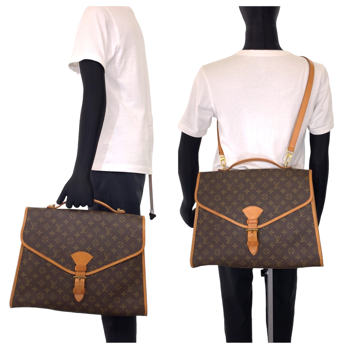 LOUIS VUITTON Business bag M51120 PVC Brown Monogram Beverly MM
