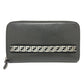FENDI Long Wallet Purse 7M0276 leather gray Zucca Pattern Travel Wallet