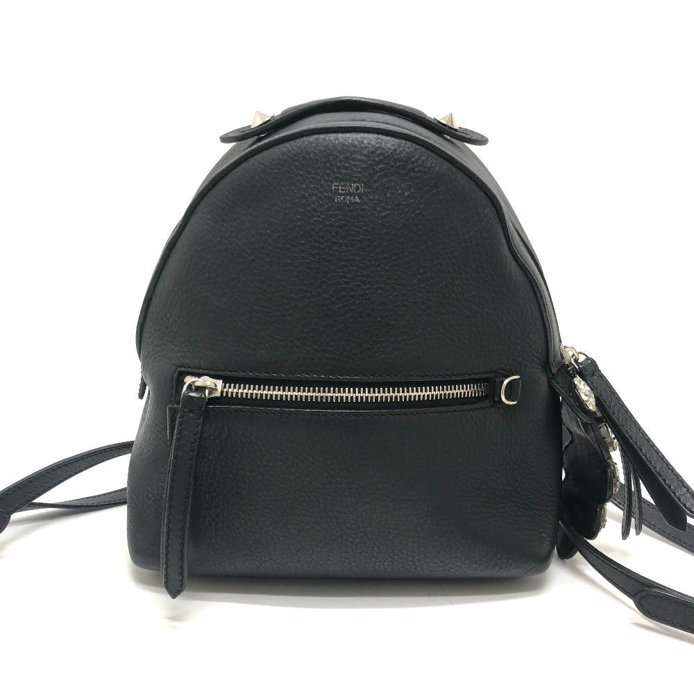 FENDI Backpack 8BZ036 leather black By the Way Bijou