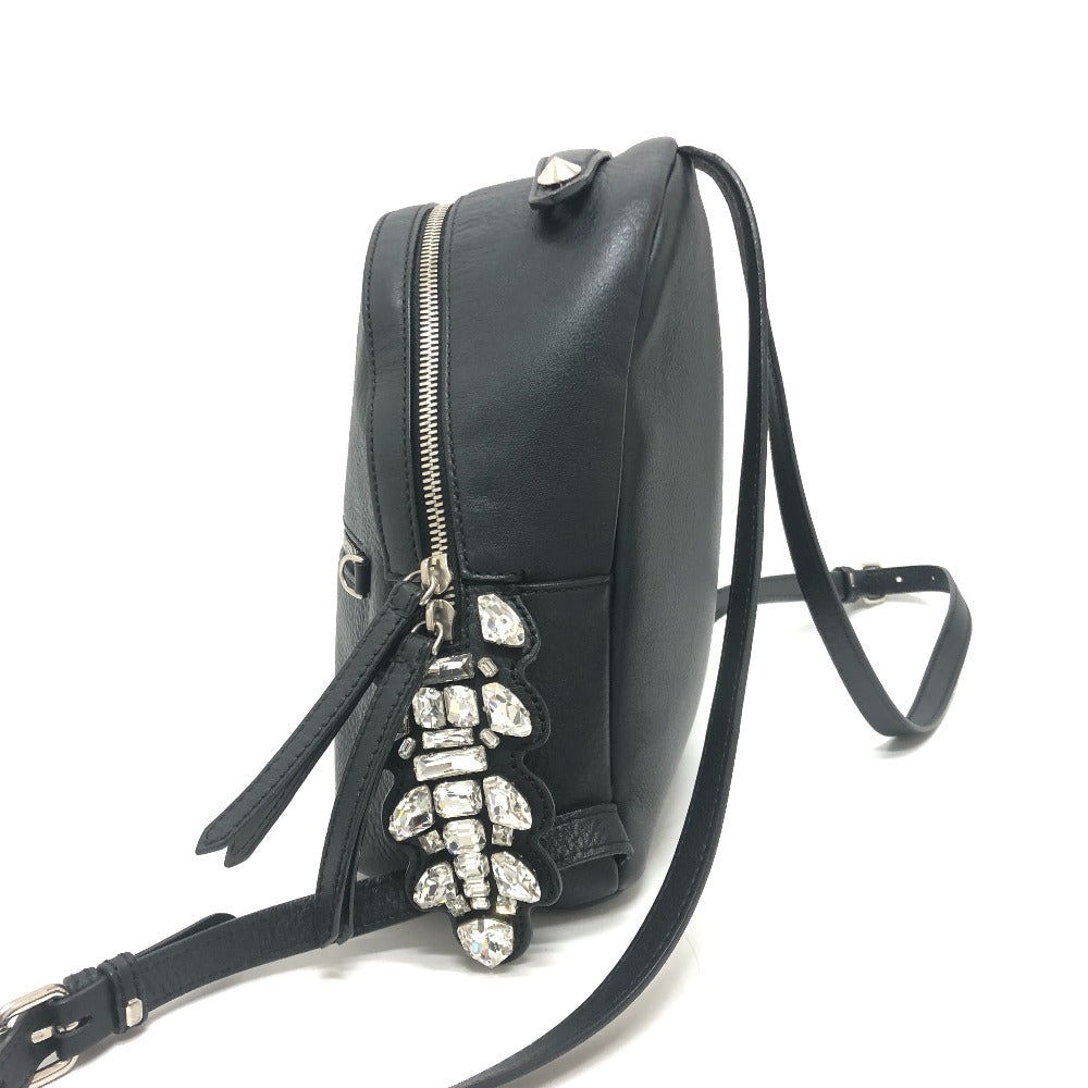 FENDI Backpack 8BZ036 leather black By the Way Bijou