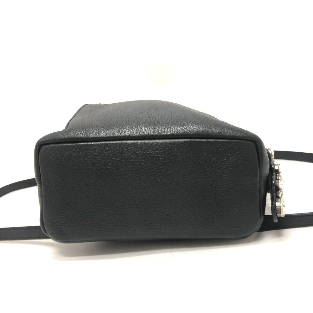 FENDI Backpack 8BZ036 leather black By the Way Bijou