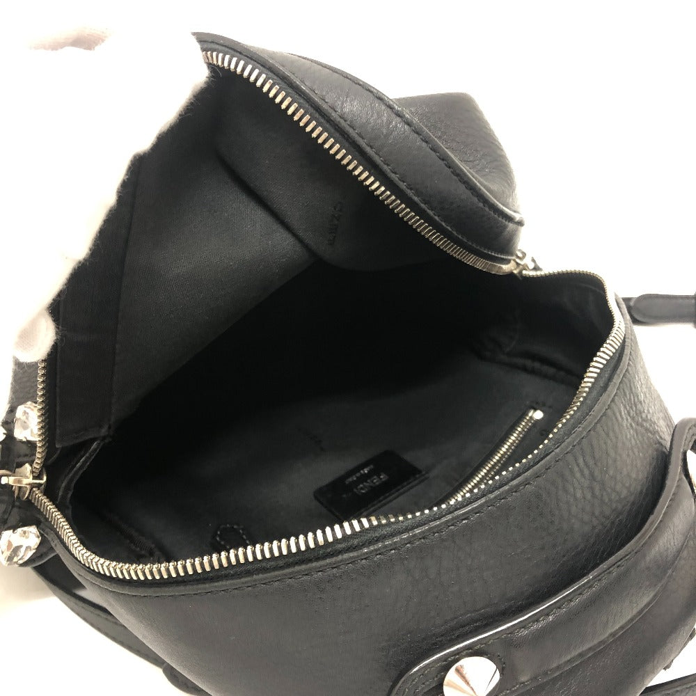 FENDI Backpack 8BZ036 leather black By the Way Bijou
