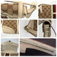 GUCCI Shoulder Bag GG canvas Beige Gold Metal Crossbody Shoulder Bag Pochette Sherry line Women Used Authentic