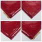 LOUIS VUITTON Coin case M93608 enamel Red Coin case compact wallet Monogram Vernis Zip around purse Women Used Authentic