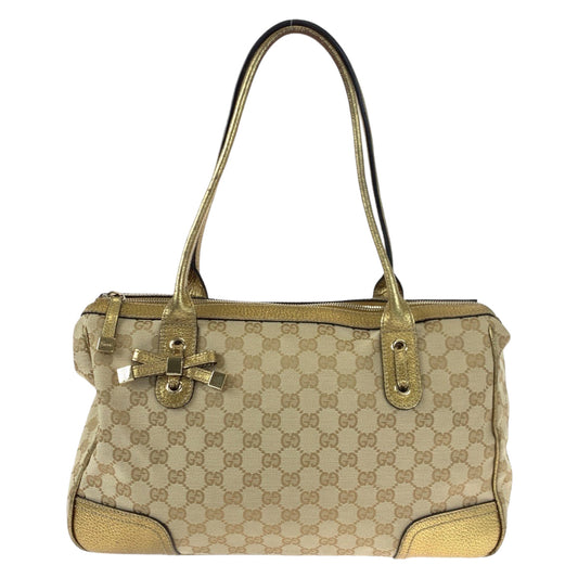 GUCCI Tote Bag 177052 GG canvas gold Pretty